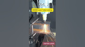 6000W laser tube cutting machine cutting effect laser cutting machine #toptek #lasercutting #cnc