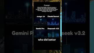 ChatGPT vs Claude vs Gemini vs DeepSeek- Futuristic Energy Beam City (HTML/CSS/JS) #chatgptvsclaude