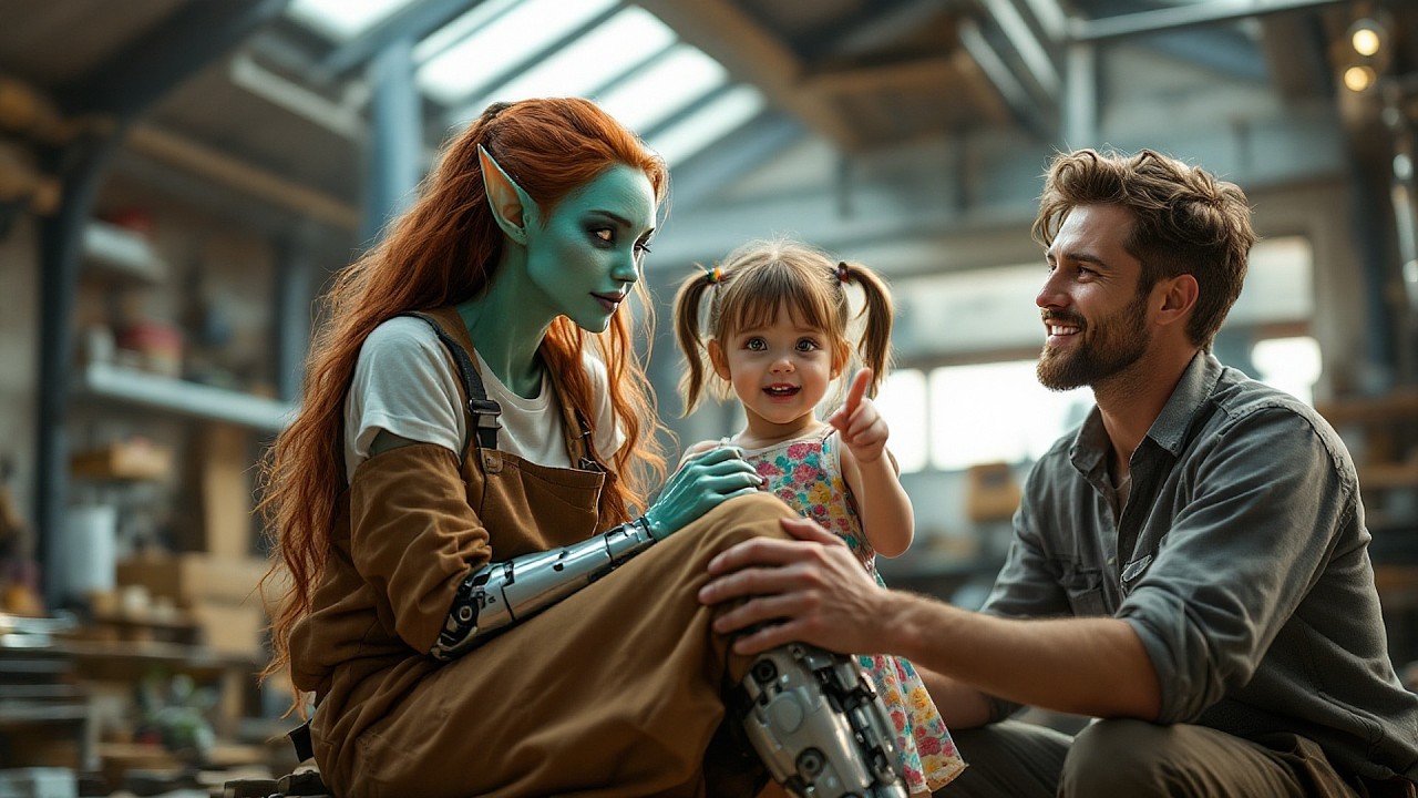 “Dad Can Fix It,” the Girl Said — The Alien Woman Had Nothing Left but a Shattered Leg | HFY