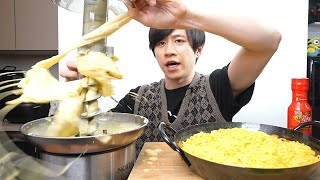 濃厚チーズラーメンをチーズフォンデュで食べたら最高すぎた【モッパン】