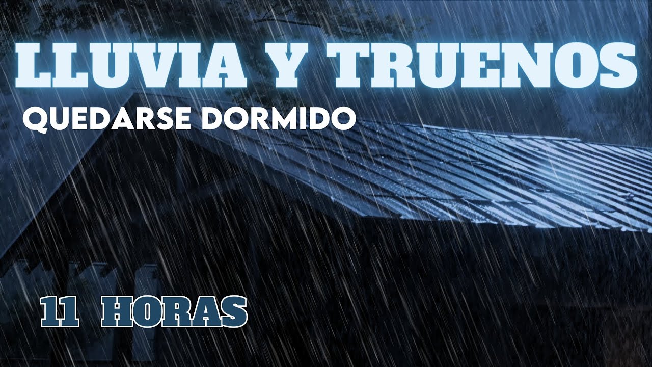 Quedarse dormido con el sonido de la lluvia torrencial y los truenos en ...