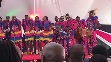 Kibabii University performing a Luhya Folk Song at the KMF State Concert 2022