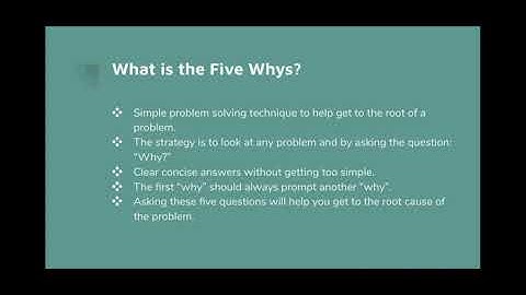 The Five Whys - Google Slides