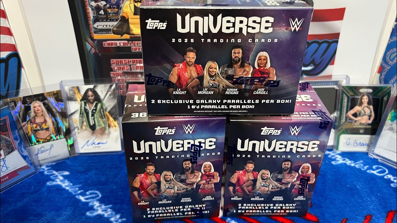 2025 TOPPS WWE Universe Value Blaster Box x 3 Rip. QC Phew.  Auto 🤯👀