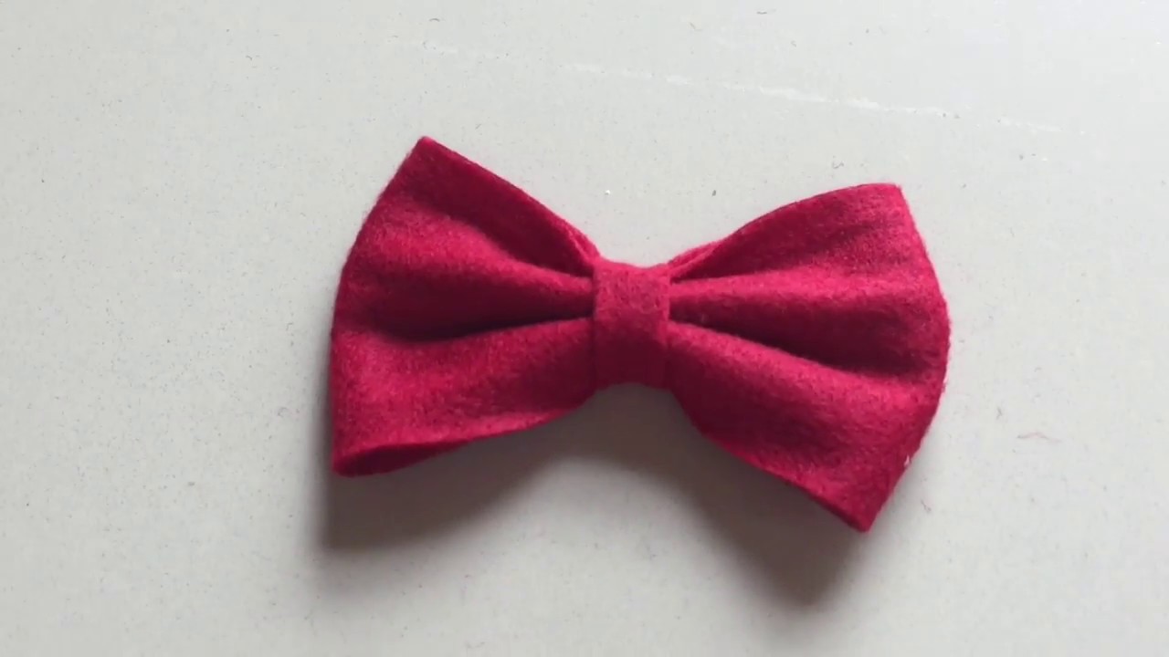 フェルトリボンのヘアクリップの作り方felt Ribbon Hair Clip Youtube