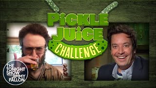 Seth Rogen Takes the Pickle Juice Challenge