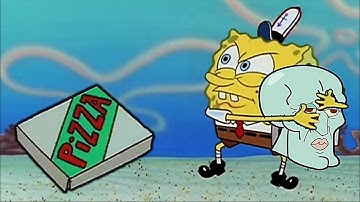 Pizza trying to get a Squidward from Spongebob