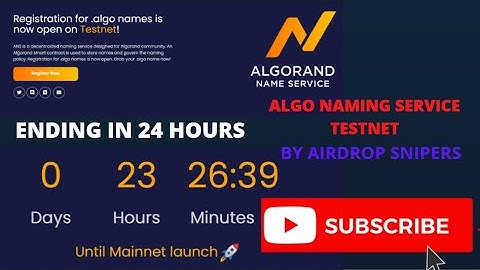 ALGO NAMING SERVICE AIRDROP SNIPERS GURANTEED AIRDROP ANS DOMAIN TOKENS  #TESTNET #AIRDROP