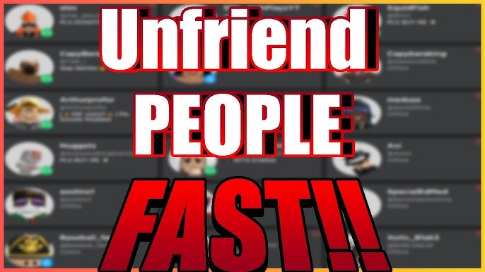 How to UNFRIEND people in the FASTEST & EASIEST way!! Roblox 