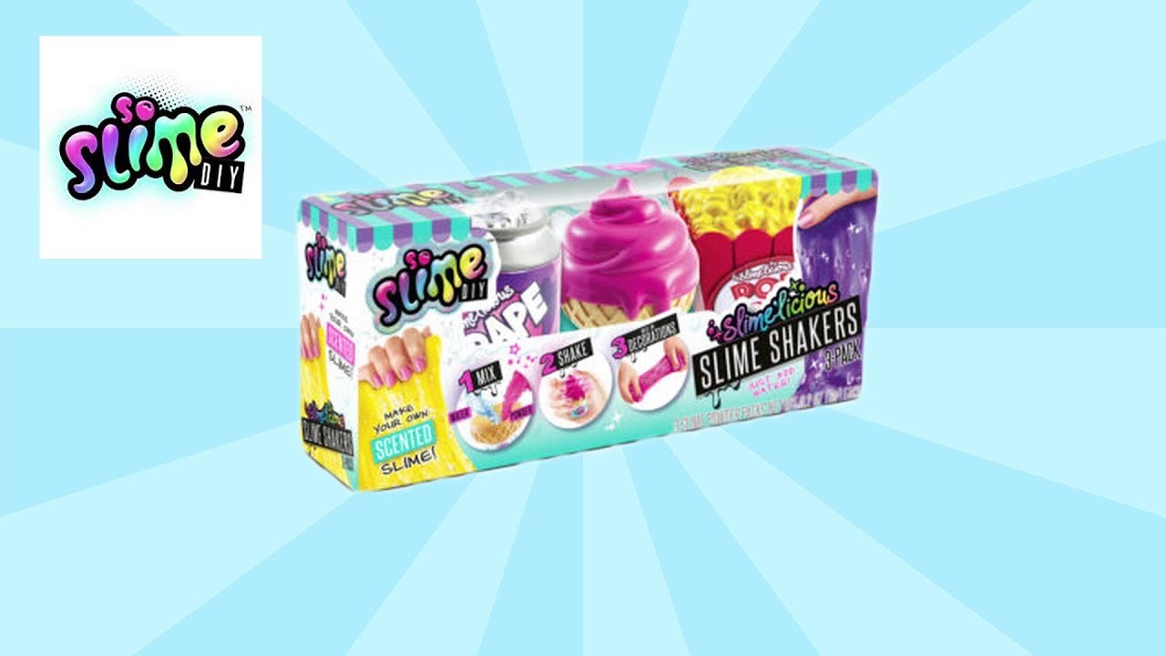 Делаем  слайм So Slime DIY Slimelicious Slime Shakers 3 Pack - Ice Cream / Grape / Popcorn.
