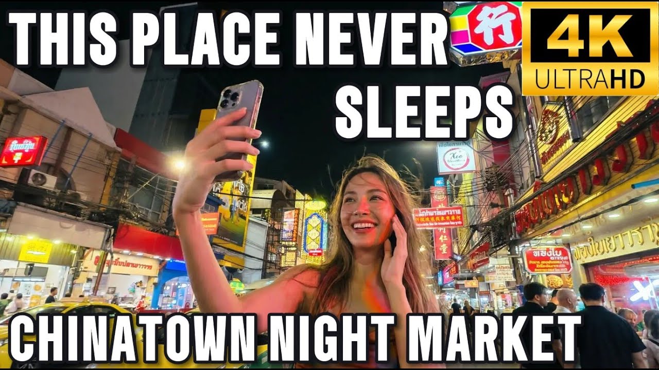 Bangkok's BUSIEST Night Market / Chinatown Street Food & Crowds!