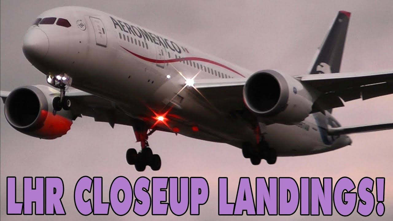 London Heathrow Airport (LHR/EGLL) - 20 Closeup Arrivals -  A380, A340, B787, B747!