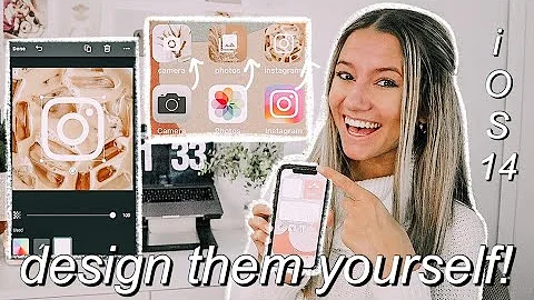 *iOS 14* how to design + create your own custom app icons for FREE on your phone! (QUICK AND EASY!)