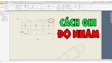 Xuất bản vẽ 2D trong Inventor: Cách ghi độ nhám bề mặt || Inventor