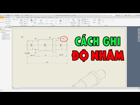 Video Xuất bản vẽ 2D trong Inventor: Cách ghi độ nhám bề mặt... - youtube