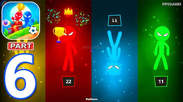 Stickman Party - Gameplay Walkthrough Part 6 - New 2025 Update New Animations (iOS, Android)