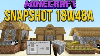 Minecraft 1.14 Snapshot 18w48a New Villages & Grindstone Functionality!