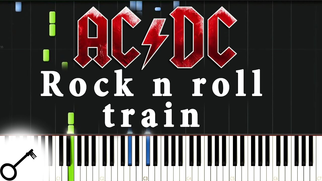 AC/DC Rock n roll train [Piano Tutorial] Synthesia passkeypiano
