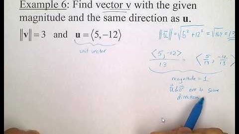 HPC 6.3 part 6 - Writing a vector with a specific direction and magnitude
