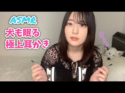 【ASMR】黒綿棒で優しく耳かき?