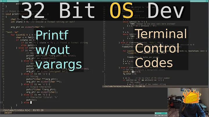 Printf & Terminal Control Codes | 32 bit OS Dev (in C)