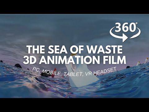 8K - VIDEO 360° - The Sea of Waste - 3D Animation Film