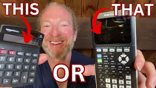 Celebrity Amazon Basics LCD Calculator versus TI-84 Plus CE Graphing Calculator Wealth