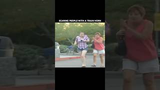 Scaring people with a train horn #trending #viral #shorts