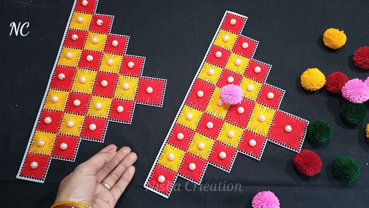 Two Colour wall hanging design || DIY || plastic Canvas Wall hanging with cuting, filling