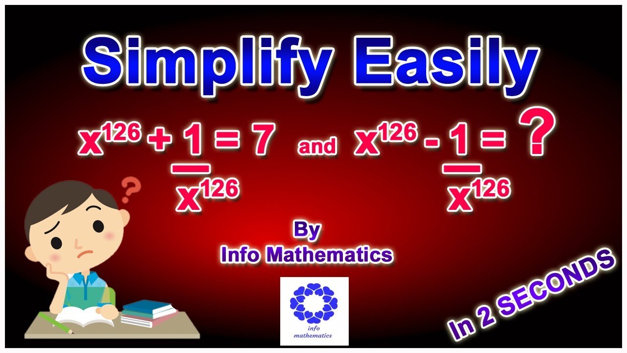 fast maths trick to simplyfy the question to easy way - YouTube