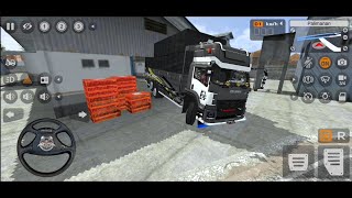 ISUZU PERMAINAN MOBIL TRUK DROP SIDE MUATAN LOGISTIK DI KAWASAN PABRIK -GAME BUS SIMULATOR INDONESIA