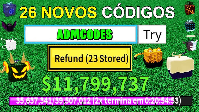 CORRE!! NOVO CODIGO DE NOTIFICADOR DE FRUTA GRATIS NO BLOX FRUITS! ROBLOX (blox  fruit code) 