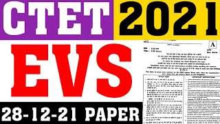 Ctet 2021 Evs Paper281221ctet 21 Evs All Shift Paperctet Evs Pedagogyctet Previous Year Paper