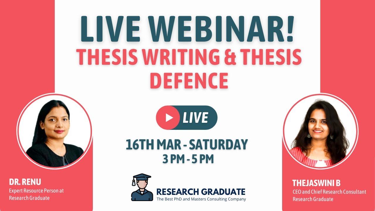 Live Webinar on Thesis Writing and Thesis Defence | Dr. Renu from ...