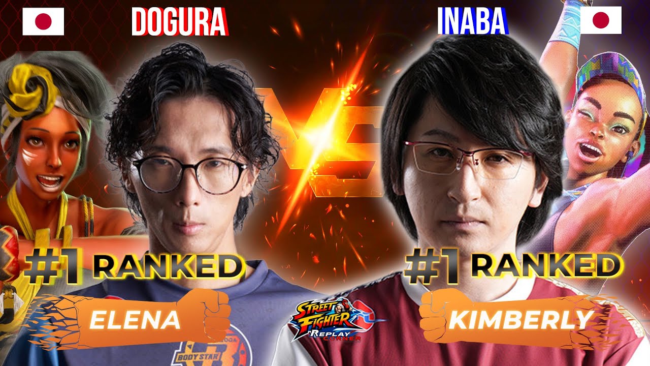SF6 ✊ DOGURA (#1 Ranked Elena) vs INABA (#1 Ranked Kimberly) ✊ High Level Gameplay