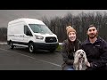 DIY Ford Transit Conversion Is a Full Time Home for Couple + Dog | VAN TOUR
