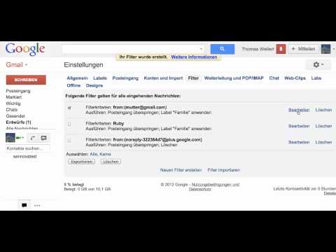 Lernen Sie, wie Sie Filter in Gmail verwenden, ändern, löschen und exportieren können.