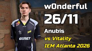 w0nderful (26/11) vs Vitality (Anubis) – IEM Atlanta 2026 – CS2 POV