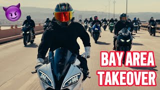 200+ BIKERS TAKE OVER THE BAY AREA FREEWAYS 😈🏁 | Tour De Bae Bike Event