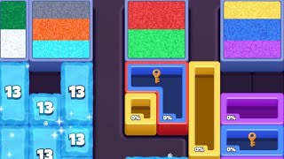 Color Sand : Fill The Blocks Level 90 Walkthrough Solution