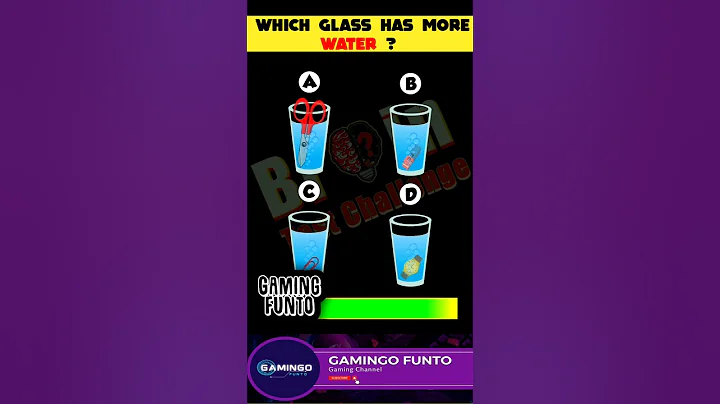 Test Your IQ : Which Glass Has More Water | Mind Test Puzzle | #shorts #paheliyan #viral