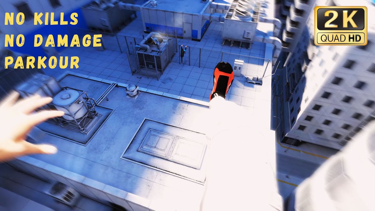 Mirror's Edge - Perfect No-Damage, No-Kills Parkour Run (PhysX On)