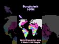 Population Blocks on the World Map