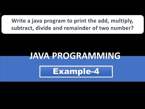How to add,subtract ,divide,multiply and remainder two number in java? || java program part - 4