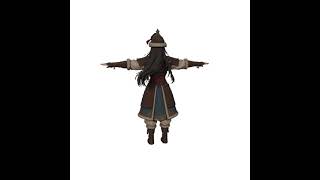 female anime mongol 3d model