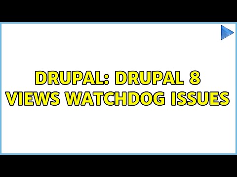 Drupal: Drupal 8 views watchdog issues