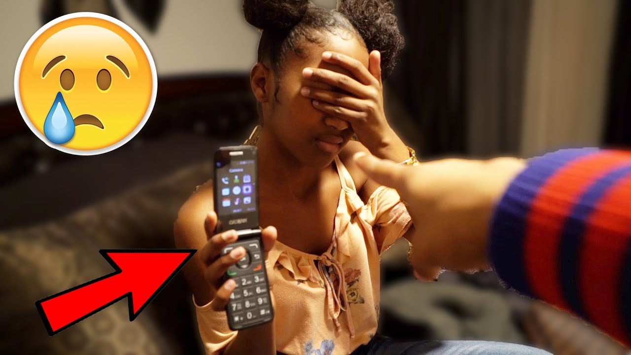 I Took My Little Sister's iPhone XS From Her & Gave Her A Flip Phone.. **EMOTIONAL** the dog family video