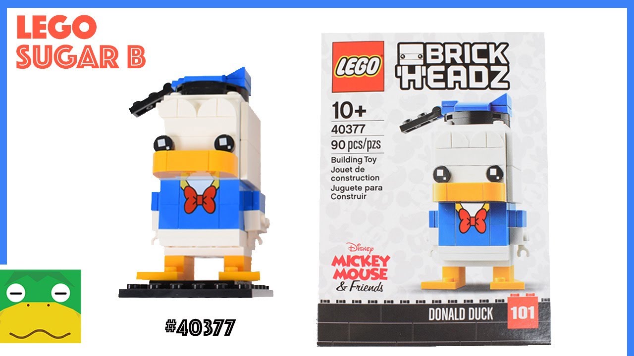 LEGO乐高拼装  方头仔唐老鸭/唐纳德 型号40377| 快进拼装以及细节详说 | Sugar B 的樂高拼装