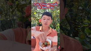 Thử Ăn Cóc Chua Chấm Ngập Muối Ớt Siêu Cay #shorts