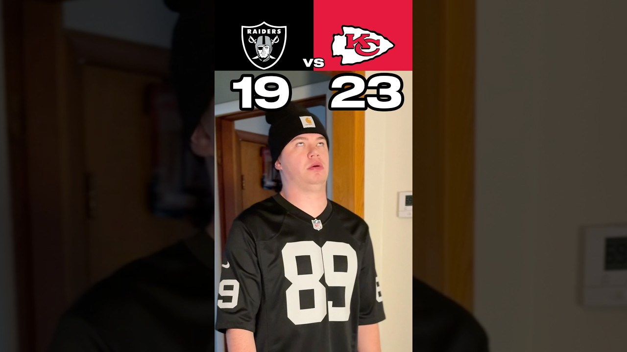 RAIDERS VS CHIEFS WEEK 4 RECAP😳🤣🏈 #nfl #football #raiders #chiefs #skit
